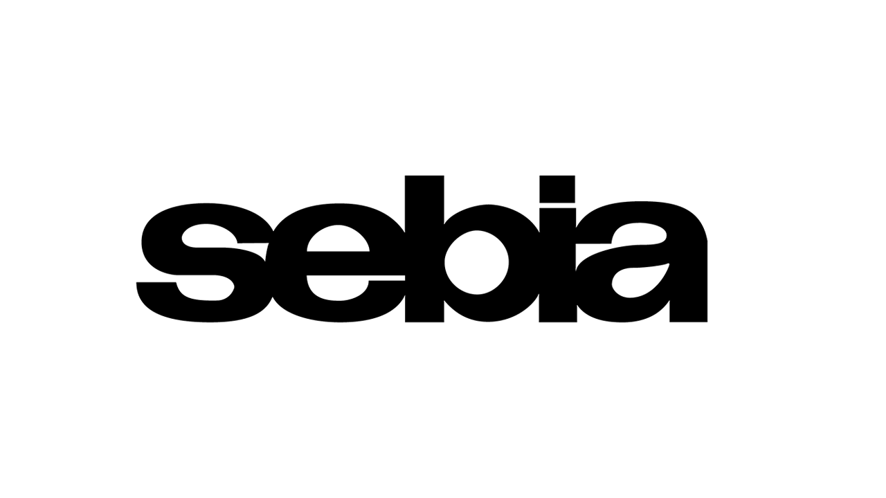 Sebia logo i svart farge.