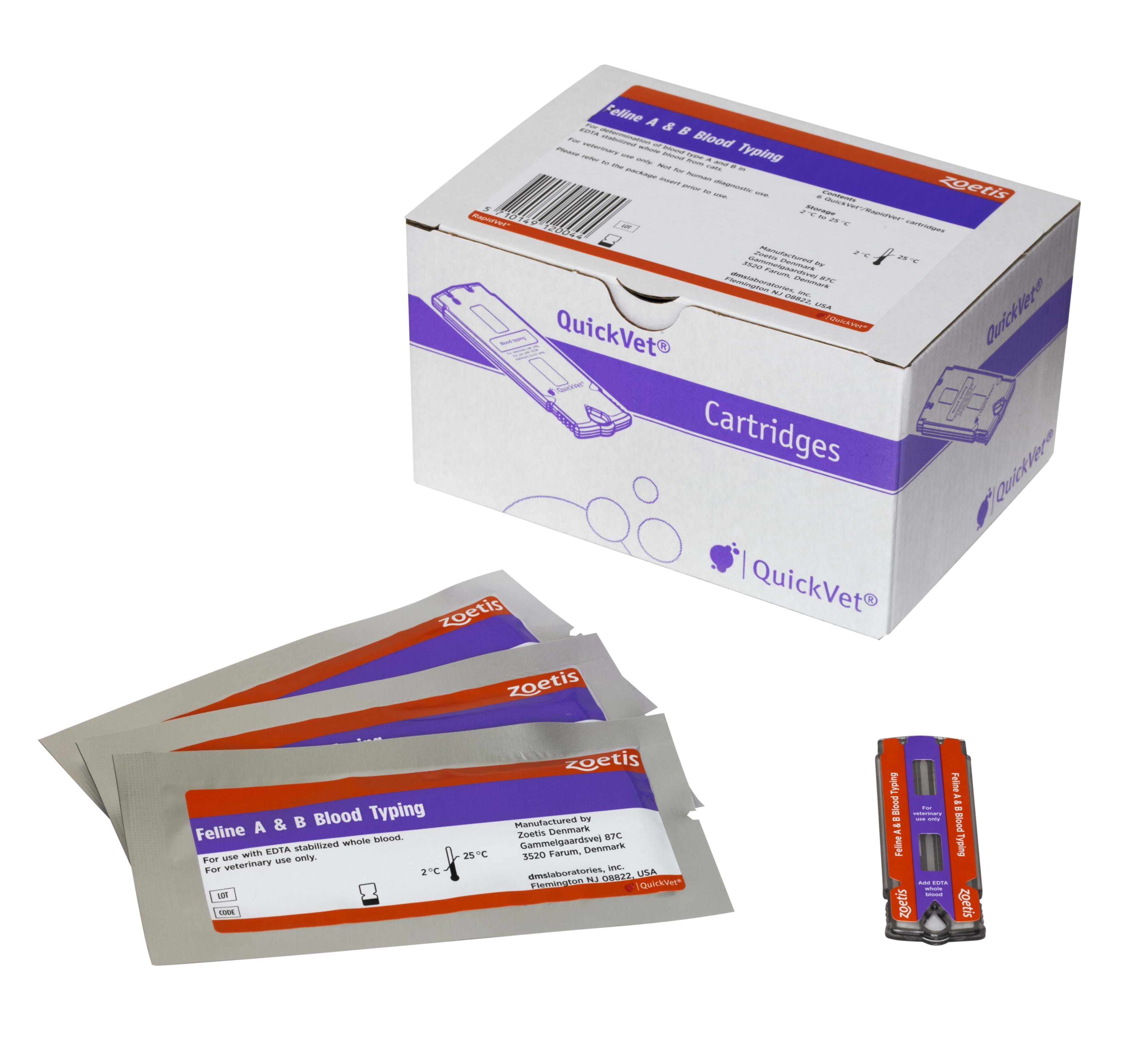 Bilde av QuickVet Feline A/B Blood Typing Cartridge
